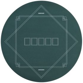 Soozier Poker Mat Texas Hold'em Poker Table Top with Non-Slip Bottom Dark Green