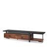 Elling Walnut & Black Finish TV Stand