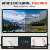 VEVOR Projector Screen with Stand 150inch Portable Movie Screen 16:9 4K HD Wide Angle Outdoor Projector Screen Stand Easy Assembly with Storage Bag fo