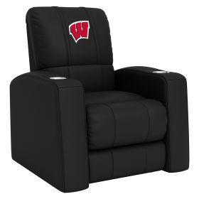 Relax Home Theater Recliner with Wisconsin Badgers Logo (Material: Commercial Grade Synthetic Leather)