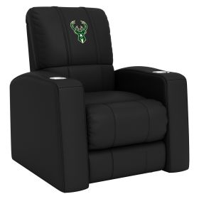 Relax Home Theater Recliner with Milwaukee Bucks Logo (Material: Commercial Grade Synthetic Leather)