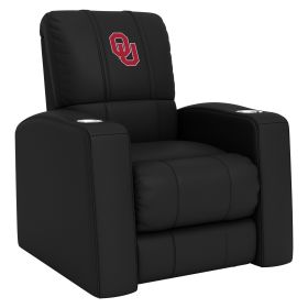 Relax Home Theater Recliner with Oklahoma Sooners Logo (Material: Commercial Grade Synthetic Leather)