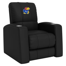 Relax Home Theater Recliner with Kansas Jayhawks Logo (Material: Commercial Grade Synthetic Leather)